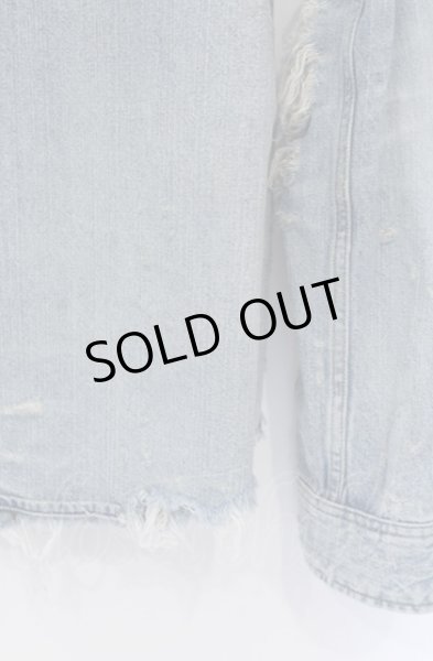 画像7: Moonage Devilment / S'exprimerコラボ　ダメージデニムシャツ 44 ライトインディゴ O-25-05-31-055-Mo-sh-YM-ZT373 (7)