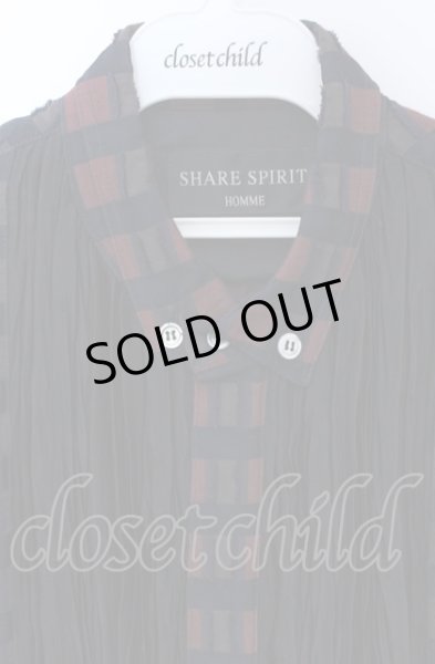 画像2: SHARE SPIRIT / タックチェックシャツ 46 レッド O-25-05-31-059-SH-sh-YM-ZT234 (2)