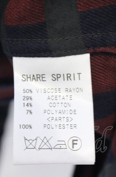画像4: SHARE SPIRIT / タックチェックシャツ 46 レッド O-25-05-31-059-SH-sh-YM-ZT234 (4)