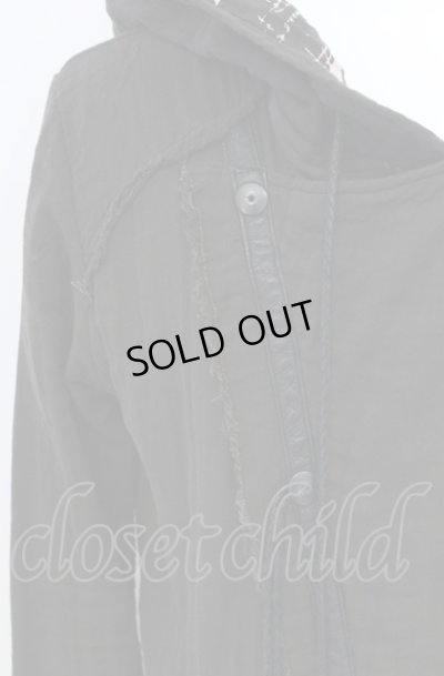 画像2: KMRii / Cotton Gauze Riders Hoodie パーカー 2 ブラック（ユーズド） O-25-05-31-060-KM-to-YM-OS