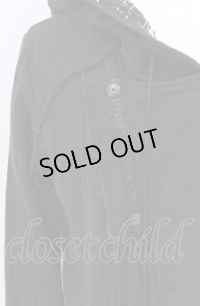 画像2: KMRii / Cotton Gauze Riders Hoodie パーカー 2 ブラック（ユーズド） O-25-05-31-060-KM-to-YM-OS (2)