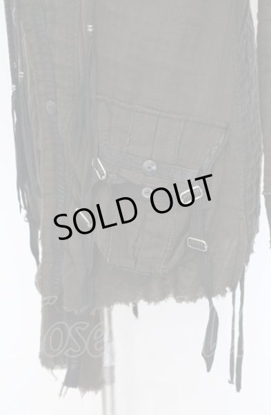 画像4: KMRii / Cotton Gauze Riders Hoodie パーカー 2 ブラック（ユーズド） O-25-05-31-060-KM-to-YM-OS (4)