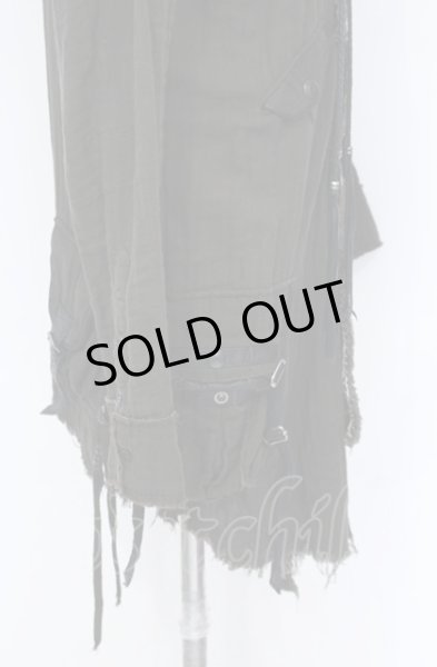 画像5: KMRii / Cotton Gauze Riders Hoodie パーカー 2 ブラック（ユーズド） O-25-05-31-060-KM-to-YM-OS (5)