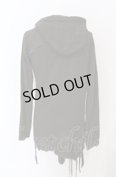 画像6: KMRii / Cotton Gauze Riders Hoodie パーカー 2 ブラック（ユーズド） O-25-05-31-060-KM-to-YM-OS (6)