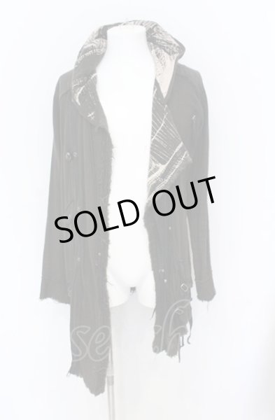 画像7: KMRii / Cotton Gauze Riders Hoodie パーカー 2 ブラック（ユーズド） O-25-05-31-060-KM-to-YM-OS (7)