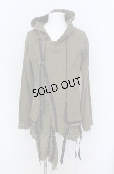 画像1: KMRii / Cotton Gauze Riders Hoodie パーカー 2 カーキ O-25-05-31-061-KM-to-YM-OS