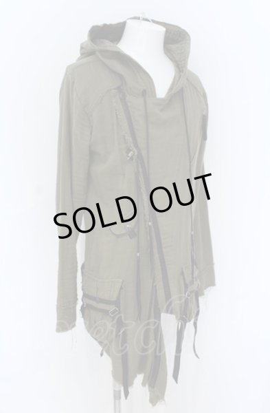 画像2: KMRii / Cotton Gauze Riders Hoodie パーカー 2 カーキ O-25-05-31-061-KM-to-YM-OS (2)