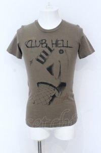 NIGHT KILLER INC / CLUB HELL Tシャツ S カーキ O-25-05-31-011-NI-ts-YM-ZT0606