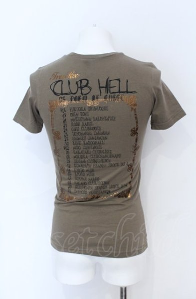 画像2: NIGHT KILLER INC / CLUB HELL Tシャツ S カーキ O-25-05-31-011-NI-ts-YM-ZT333 (2)