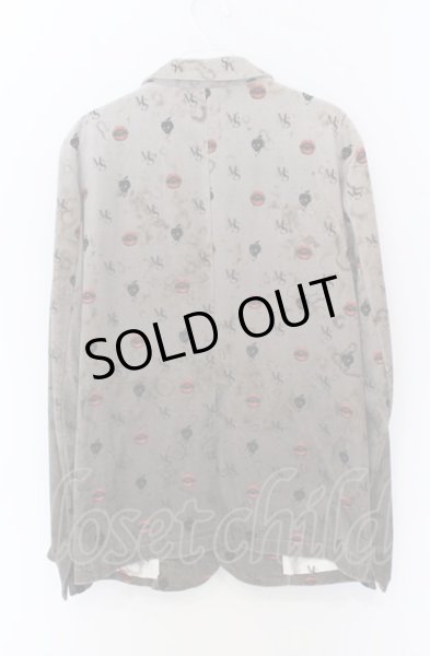 画像5: maxsix / アイコン総柄コットンテーラードジャケット M グレー O-25-05-31-076-ma-ja-YM-ZT339 (5)