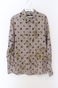 画像1: maxsix / アイコン総柄シャツ M ピンクグレー O-25-05-31-077-ma-sh-YM-ZT339 (1)