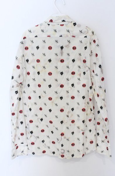画像2: maxsix / アイコン総柄シャツ L アイボリー O-25-05-31-078-ma-sh-YM-ZT339 (2)