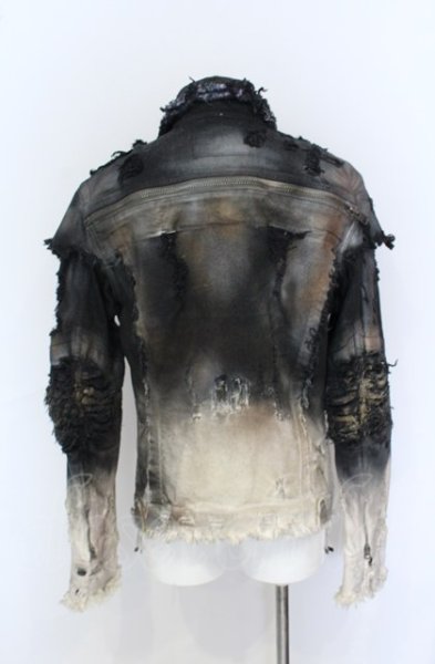 画像3: LGB / G-5　BURN&ASH デニムジャケット【メンズ2】 2 ブラックｘホワイト O-25-05-31-079-LG-ja-YM-ZT-M007 (3)