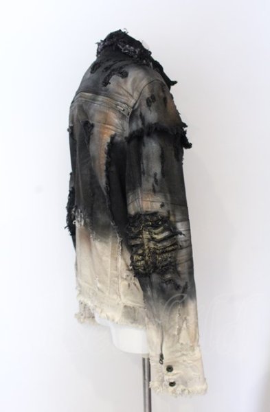 画像6: LGB / G-5　BURN&ASH デニムジャケット【メンズ2】 2 ブラックｘホワイト O-25-05-31-079-LG-ja-YM-ZT-M007 (6)