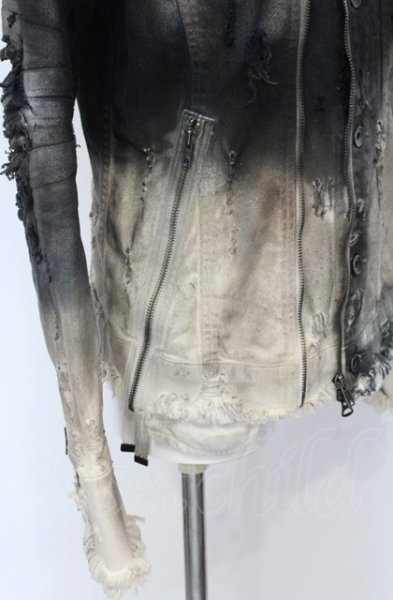 画像9: LGB / G-5　BURN&ASH デニムジャケット【メンズ2】 2 ブラックｘホワイト O-25-05-31-079-LG-ja-YM-ZT-M007 (9)