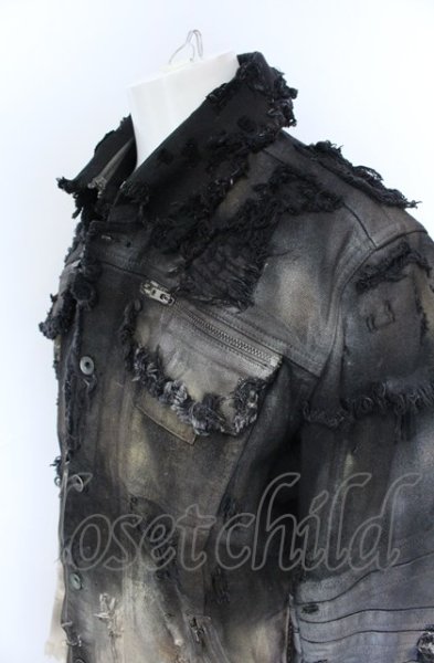 画像11: LGB / G-5　BURN&ASH デニムジャケット【メンズ2】 2 ブラックｘホワイト O-25-05-31-079-LG-ja-YM-ZT-M007 (11)