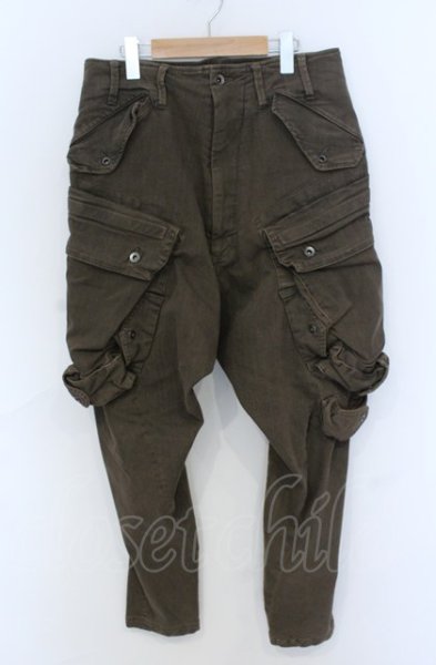 画像1: JULIUS / 10.5oz ストレッチガスマスクカーゴパンツ 1 カーキ O-25-05-31-081-JU-pa-YM-ZT340 (1)