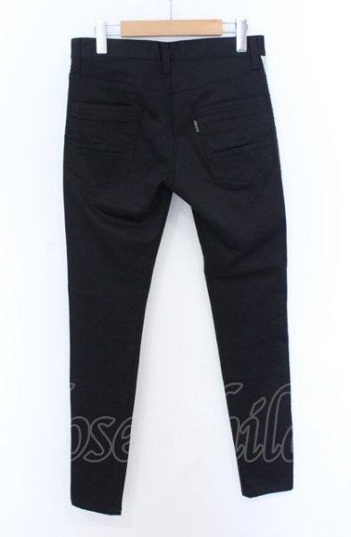 画像3: TORNADO MART / プレミアムフィットストレッチサテンスキニーラインパンツ S ブラックｘシルバー O-25-05-31-083-TO-pa-YM-ZT340 (3)