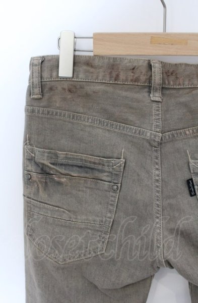 画像5: TORNADO MART / ドロップペイントホイル加工ストレッチデニムパンツ S アース（ライトブラウン系） O-25-05-31-084-TO-pa-YM-ZT340 (5)