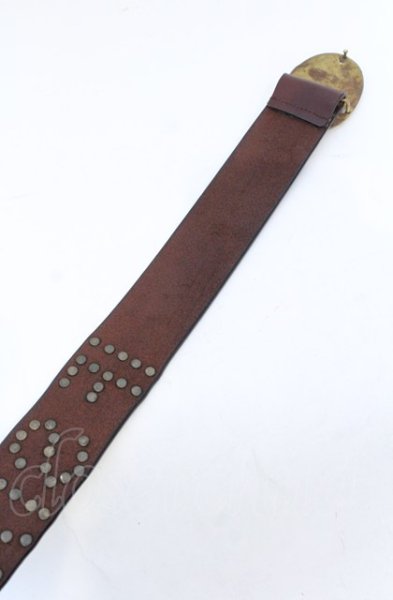 画像7: IFSIXWASNINE / スタッズベルト  アンティークゴールドｘブラウン O-25-05-31-090-IF-0-YM-ZT344 (7)