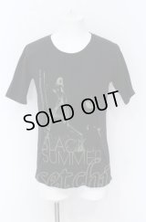 CHARM CULT / BLACK SUMMER テレコ Tシャツ 0 ブラック O-25-05-31-017-CH-ts-YM-OS