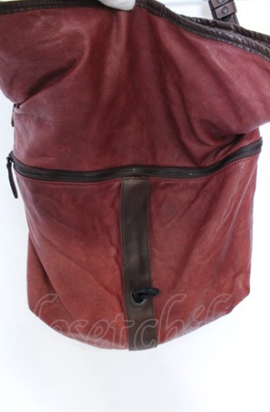 画像3: TORNADO MART / カウハイドトグルショルダーバッグ  ボルドー O-25-05-31-096-TO-ba-YM-ZT-MK001 (3)