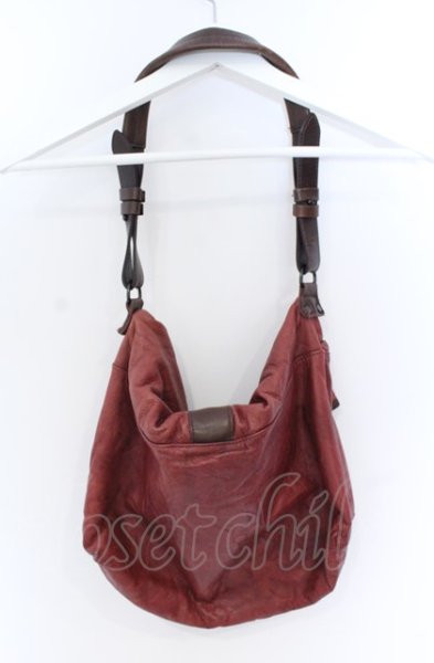 画像4: TORNADO MART / カウハイドトグルショルダーバッグ  ボルドー O-25-05-31-096-TO-ba-YM-ZT-MK001 (4)