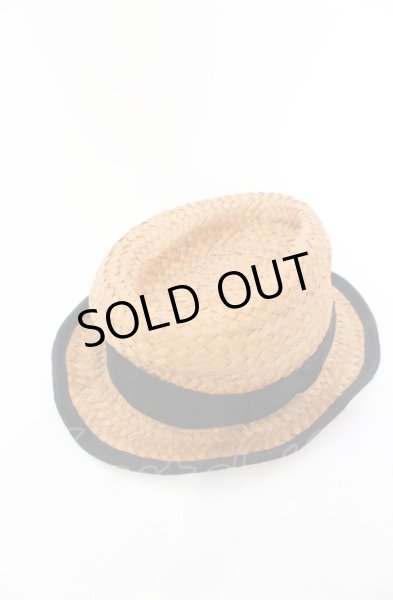 画像1: SHARE SPIRIT / 編み込みハット  ナチュラルxブラック O-25-05-31-100-SH-0-YM-ZT344 (1)