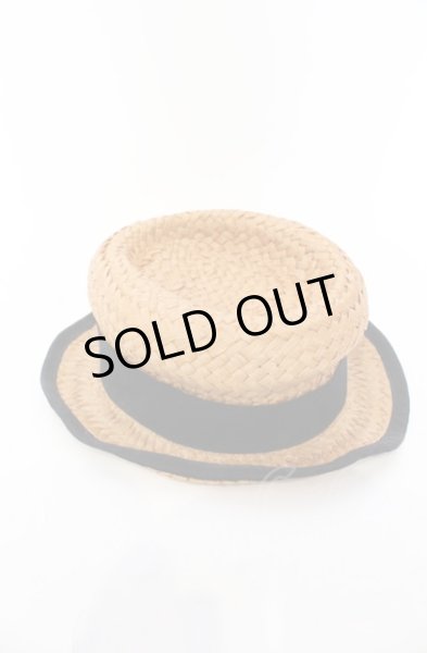 画像2: SHARE SPIRIT / 編み込みハット  ナチュラルxブラック O-25-05-31-100-SH-0-YM-ZT344 (2)