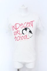 NIGHT KILLER INC / INDECENT GIRL SCHOOL Tシャツ S ホワイト O-25-05-31-020-NI-ts-YM-OS