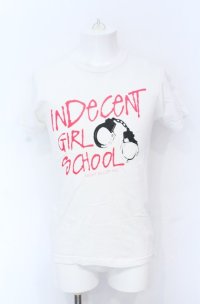 NIGHT KILLER INC / INDECENT GIRL SCHOOL Tシャツ S ホワイト O-25-05-31-020-NI-ts-YM-ZT0606