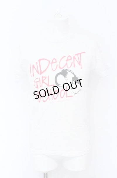 画像1: NIGHT KILLER INC / INDECENT GIRL SCHOOL Tシャツ S ホワイト O-25-05-31-020-NI-ts-YM-ZT333