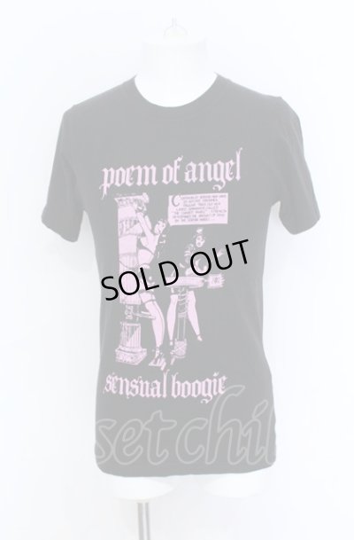 画像1: NIGHT KILLER INC / poem of angel Tシャツ M ブラック O-25-05-31-021-NI-ts-YM-ZT334