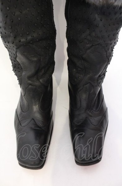 画像3: Hiromu Takahara / ミックスアニマルロングブーツ 41（約27.5） ブラック O-25-05-31-110-Hi-sho-YM-ZT-S003 (3)