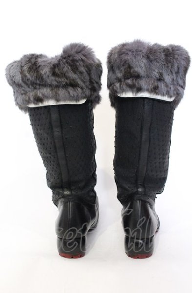 画像6: Hiromu Takahara / ミックスアニマルロングブーツ 41（約27.5） ブラック O-25-05-31-110-Hi-sho-YM-ZT-S003 (6)