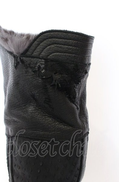 画像11: Hiromu Takahara / ミックスアニマルロングブーツ 41（約27.5） ブラック O-25-05-31-110-Hi-sho-YM-ZT-S003 (11)