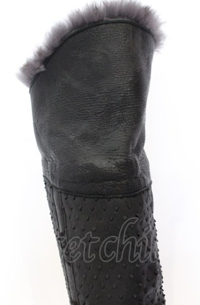 画像12: Hiromu Takahara / ミックスアニマルロングブーツ 41（約27.5） ブラック O-25-05-31-110-Hi-sho-YM-ZT-S003 (12)