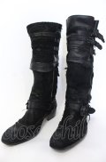 Hiromu Takahara / スカルバックルベルテッドロングブーツ 42（約27cm） ブラック（デストロイ） O-25-05-31-111-Hi-sho-YM-ZT-S001