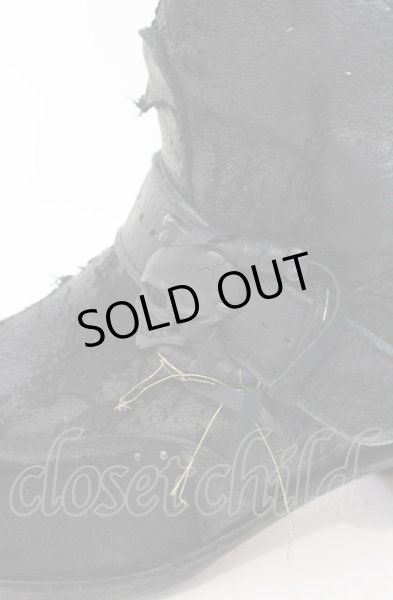 画像5: Hiromu Takahara / スカルバックルベルテッドロングブーツ 42（約27cm） ブラック（デストロイ） O-25-05-31-111-Hi-sho-YM-ZT-S001 (5)