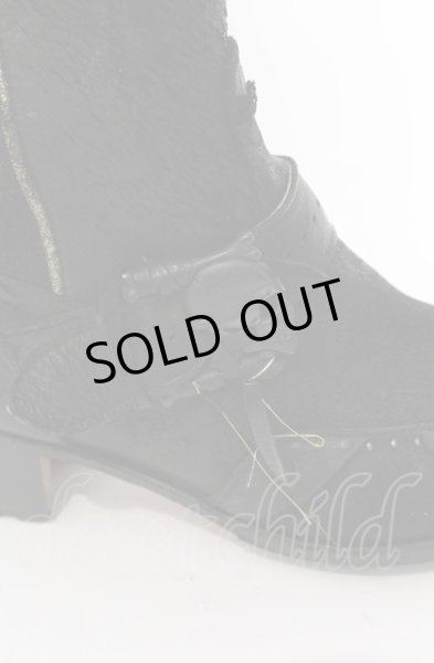 画像9: Hiromu Takahara / スカルバックルベルテッドロングブーツ 42（約27cm） ブラック（デストロイ） O-25-05-31-111-Hi-sho-YM-ZT-S001 (9)