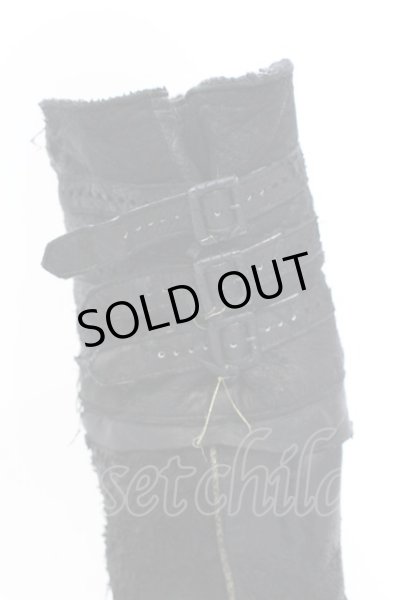 画像11: Hiromu Takahara / スカルバックルベルテッドロングブーツ 42（約27cm） ブラック（デストロイ） O-25-05-31-111-Hi-sho-YM-ZT-S001 (11)