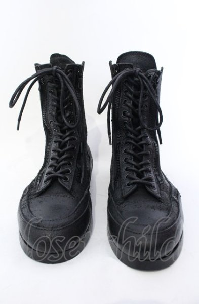 画像2: JULIUS / ダブルジップコンバットブーツ 約28.5cm ブラック O-25-05-31-117-JU-sho-YM-ZT-S003 (2)