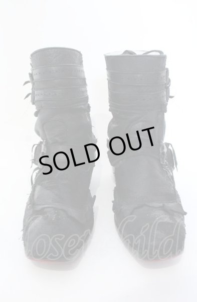 画像2: Hiromu Takahara / スカルバックルベルテッドブーツ 42（約27.5） ブラック O-25-05-31-119-Hi-sho-YM-ZT-S003 (2)