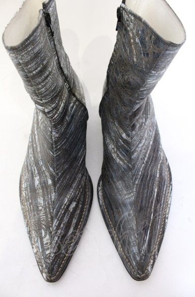 画像3: Hiromu Takahara / ペイズリーエンボスブーツ 43（約26.5） ブルー系 O-25-05-31-121-Hi-sho-YM-ZT-S002 (3)