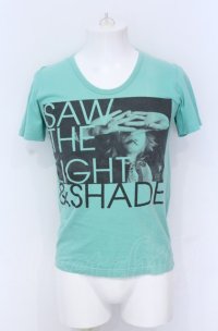 en / 15TH SAW THE LIGHT ＆ SHADE 清春 Tシャツ  グリーン O-25-05-31-027-EN-ts-YM-ZT0603A