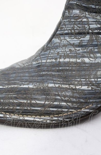 画像5: Hiromu Takahara / ペイズリーエンボスブーツ 43（約26.5） ブルー系 O-25-05-31-121-Hi-sho-YM-ZT-S002 (5)