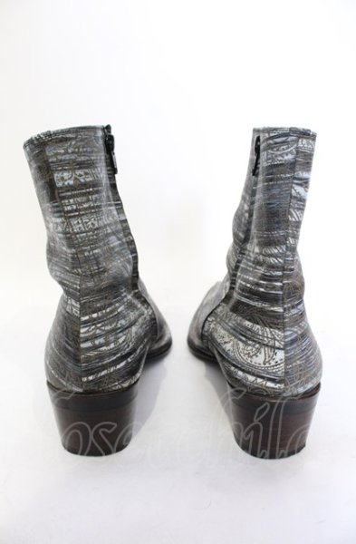 画像7: Hiromu Takahara / ペイズリーエンボスブーツ 43（約26.5） ブルー系 O-25-05-31-121-Hi-sho-YM-ZT-S002 (7)