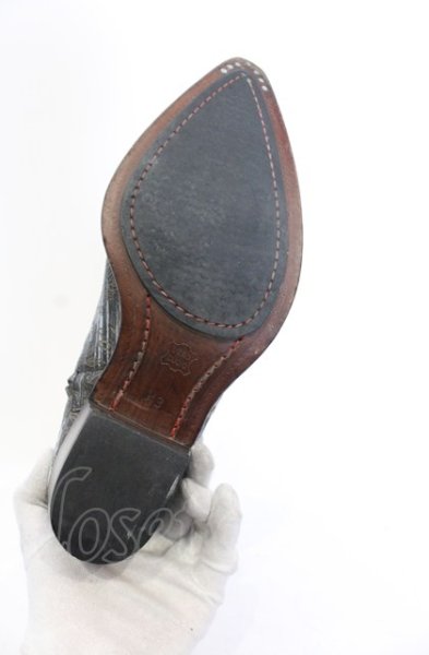 画像8: Hiromu Takahara / ペイズリーエンボスブーツ 43（約26.5） ブルー系 O-25-05-31-121-Hi-sho-YM-ZT-S002 (8)