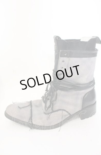 画像4: Hiromu Takahara / レイヤードレースアップブーツ 42（約27.5） グレージュ系 O-25-05-31-122-Hi-sho-YM-ZT-S002 (4)