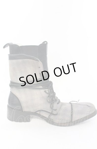 画像9: Hiromu Takahara / レイヤードレースアップブーツ 42（約27.5） グレージュ系 O-25-05-31-122-Hi-sho-YM-ZT-S002 (9)